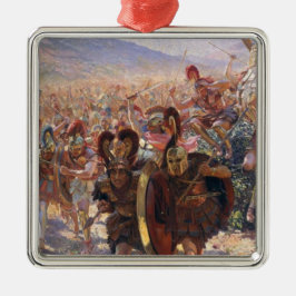 De Heros van de slag om Marathon (Rochegrosse) Metalen Ornament