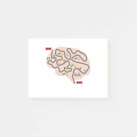 De hersenen van een fietser post-it® notes (Voorkant)