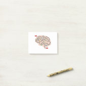 De hersenen van een fietser post-it® notes (Op bureau)