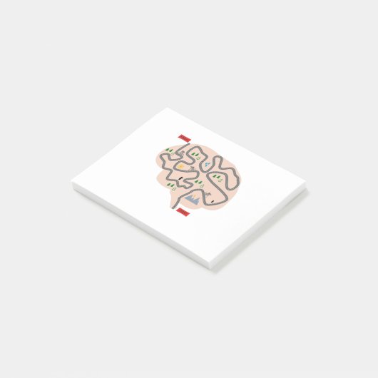 De hersenen van een fietser post-it® notes (Schuin)