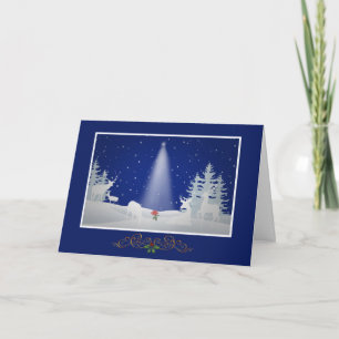 De herten en Kerstmis namen toe Feestdagen Kaart