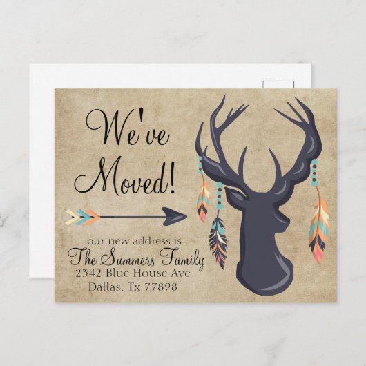 De Herten van Boho hebben wij de Vogel van de Briefkaart (Voorkant / Achterkant)