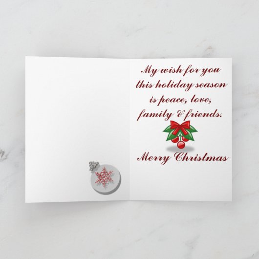 De Herten van Kerstmis Feestdagen Kaart (Binnen)