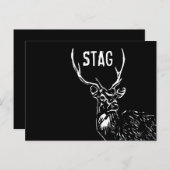 De herten, vrijgezellenfeest uitnodiging (Voorkant / Achterkant)