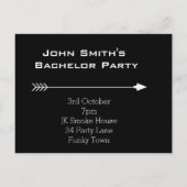 De herten, vrijgezellenfeest uitnodiging (Achterkant)