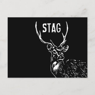 De herten, vrijgezellenfeest uitnodiging briefkaart