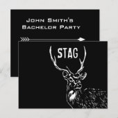 De herten, vrijgezellenfeest uitnodiging per ansic (Voorkant / Achterkant)