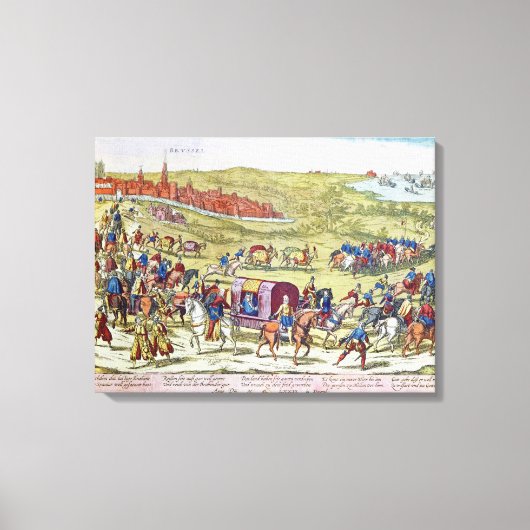 De hertog van Alba, naar Spanje teruggeroepen Canvas Afdruk (Voorkant)