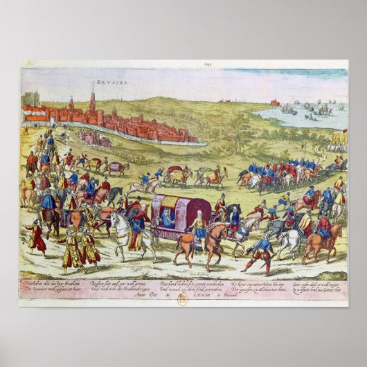 De hertog van Alba, naar Spanje teruggeroepen Poster (Voorkant)