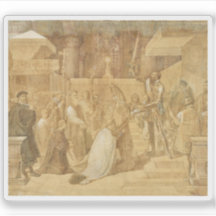 De hertog van Alba ontvangt de zegen van de paus