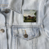 De hertog van de baai van Ancaster "Blank" Vierkante Button 5,1 Cm (In situ)