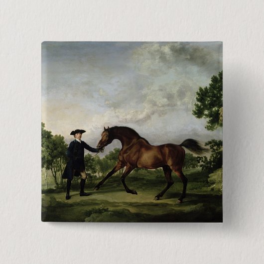 De hertog van de baai van Ancaster "Blank" Vierkante Button 5,1 Cm (Voorkant)