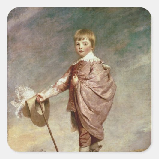 De hertog van Gloucester als jongen Vierkante Sticker (Voorkant)