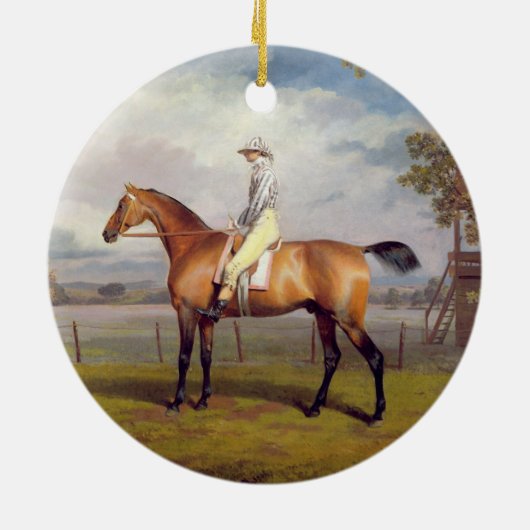 De hertog van Hamilton's Disguise met Jockey Up Keramisch Ornament (Achterkant)