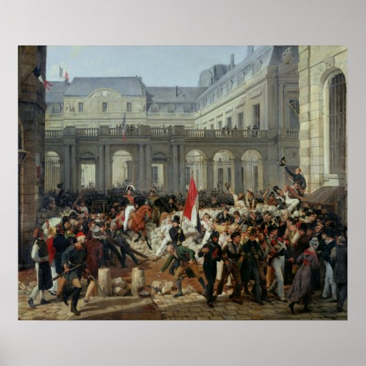 De hertog van Orleans verlaat het Paleis-Royal Poster (Voorkant)