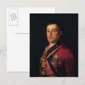 De hertog van Wellington 1812-14 Briefkaart (Voorkant / Achterkant)