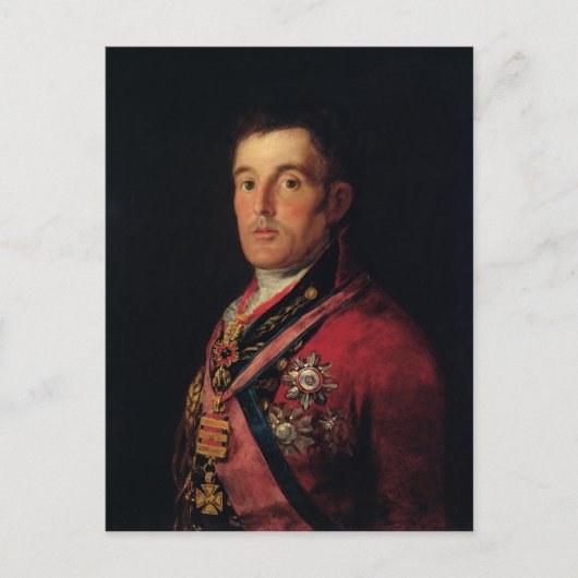 De hertog van Wellington 1812-14 Briefkaart (Voorkant)