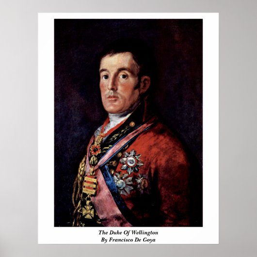 De hertog van Wellington door Francisco de Goya Poster (Voorkant)
