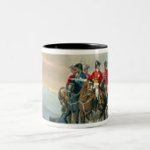 De hertog van Wellington en zijn staf die de Tweekleurige Koffiemok (Center)