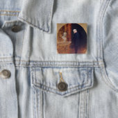 De hertog van Wellington Studie Vierkante Button 5,1 Cm (In situ)