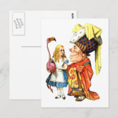 DE HERTOGIN GEEFT LES AAN ALICE FLAMINGO CROQUET BRIEFKAART (Voorkant / Achterkant)