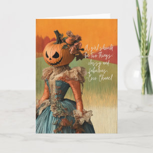 De hertogin Pumpkinhead   Surrealistische Hallowee Kaart