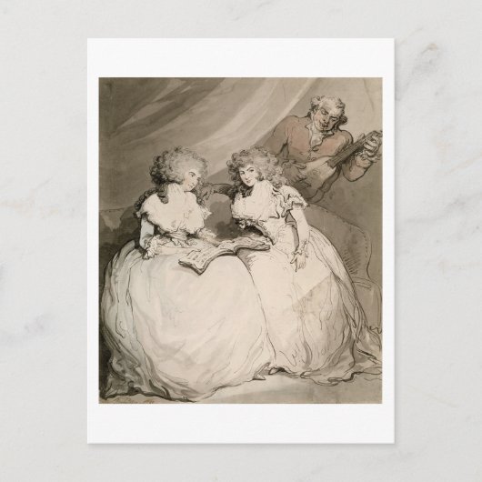 De hertogin van Devonshire en haar zuster, de Coun Briefkaart (Voorkant)