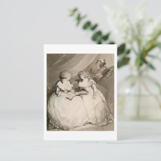 De hertogin van Devonshire en haar zuster, de Coun Briefkaart (Staand voorkant)