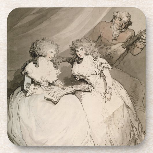 De hertogin van Devonshire en haar zuster, de Coun Drankjes Onderzetter (Voorkant)