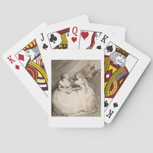 De hertogin van Devonshire en haar zuster, de grav Pokerkaarten (Achterkant)