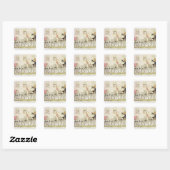 De herverkiezing van Reynard of Fox Vierkante Sticker (Vel)