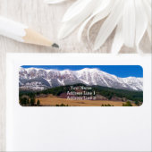 De het adresetiketten van de Wederkeer van de Berg Etiket (Insitu)