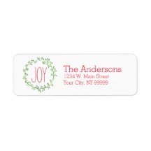 De het adresetiketten van het Adres van de Terugke