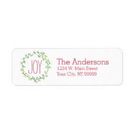 De het adresetiketten van het Adres van de Terugke Etiket