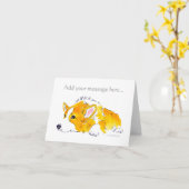 De het Dit wensen Kaart Corgi (Gele Bloem)