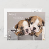 De het Engelse puppy en giften van de Buldog Feestdagenkaart (Voorkant / Achterkant)