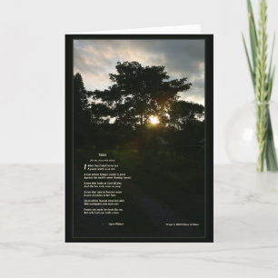 De het gedichtenBomen van Joyce Kilmer 5x7 vouwden Kaart