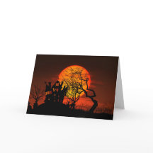 De het gelukkige Spookhuis en Maan van Halloween