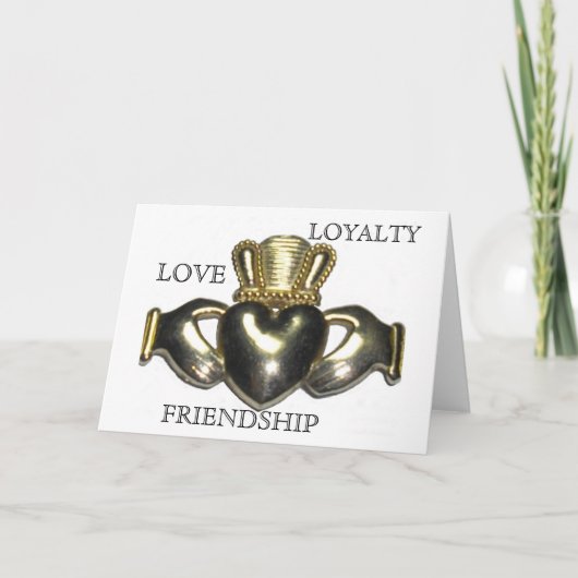 De het gezegdebinnenkant van Claddagh Feestdagen Kaart (Voorkant)