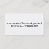 De het Herzienen Visitekaartjes van het Netwerk (Achterkant)