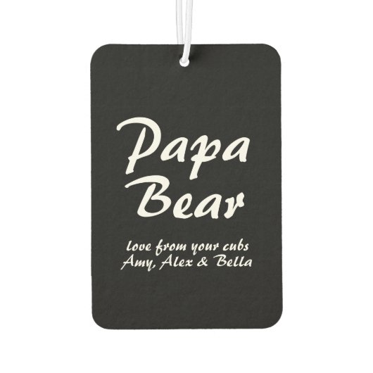 De het manuscriptauto van het Beer van het Dagboek Luchtverfrisser (Achterkant)