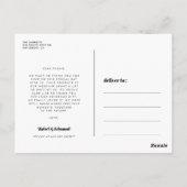 De  het manuscriptWeddenschap van de terugkeer Dan Briefkaart (Achterkant)