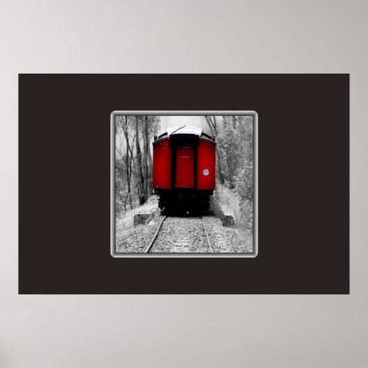 De het oude Rood en Zwarte van de Trein van de Poster (Voorkant)