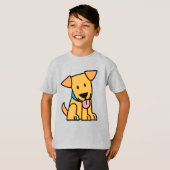 De het puppyhond van de labrador zit gouden leuk t-shirt (Voorkant volledig)