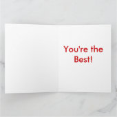 De het rode Wit & douane van het Honkbal van B Bedankkaart (Binnen)