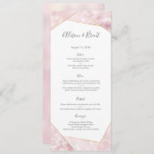 De het roze gouden geometrische Menu van het (Voorkant / Achterkant)