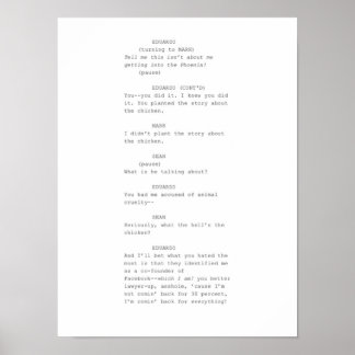 De het schermscène van het Sociale Netwerk Poster