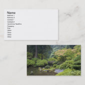 De het Strollen Pond met de Brug van de Maan Visitekaartje (Voorkant / Achterkant)