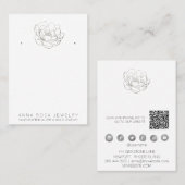 *~* DE HET UITBREIDEN TONEN QR Zilveren Glitter Vl Visitekaartje (Voorkant / Achterkant)