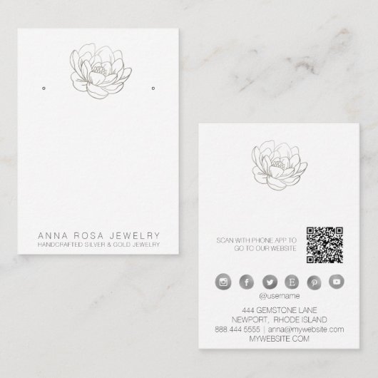 *~* DE HET UITBREIDEN TONEN QR Zilveren Glitter Vl Visitekaartje (Voorkant / Achterkant)